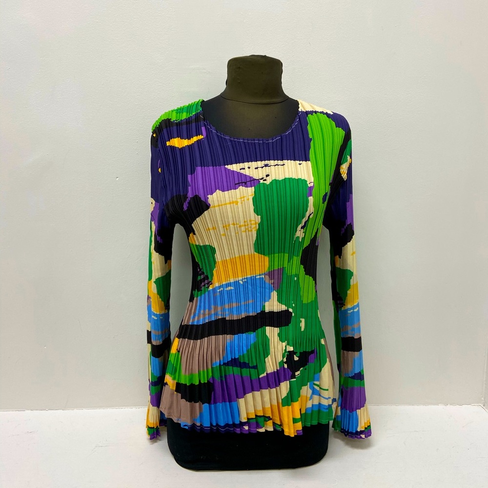Crinkle Cut Multicolor Blouse